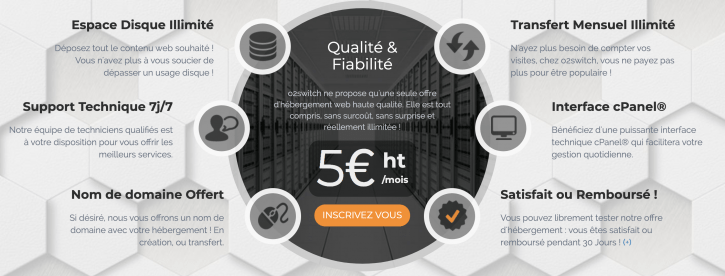 avantages de l'offre unique d'hébergement web o2switch