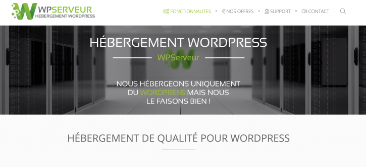 WPServeur, hébergeur de qualité WordPress