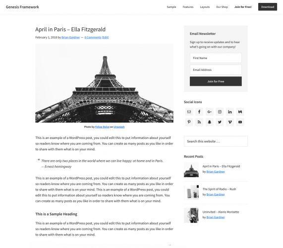 Le framework Genesis de StudioPress