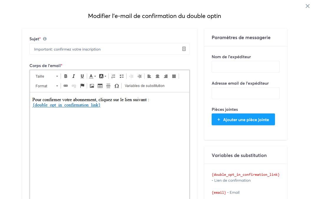 configuration double optin systeme.io